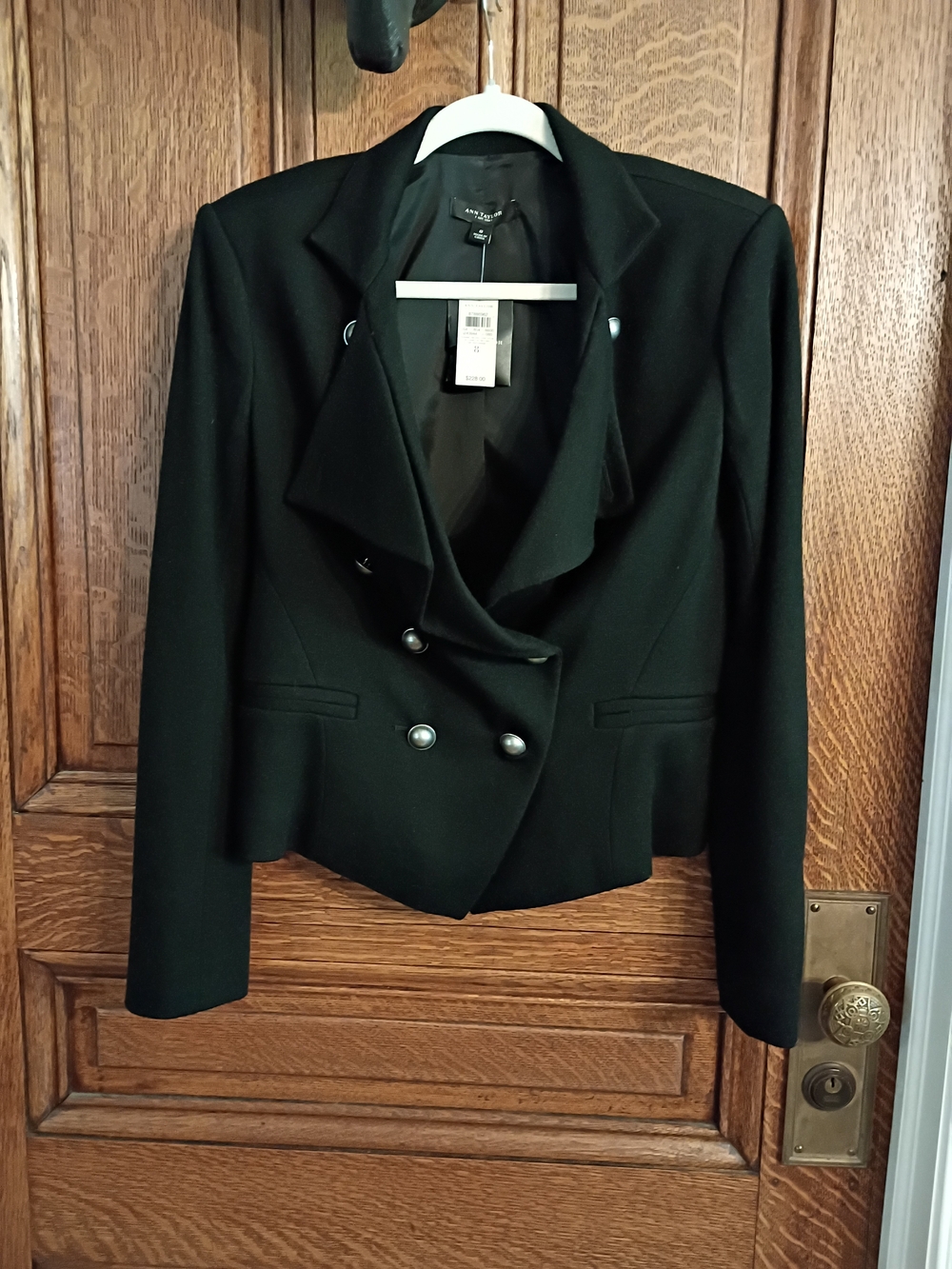 Classic Black Double-Breasted Women's Blazer Jacket
